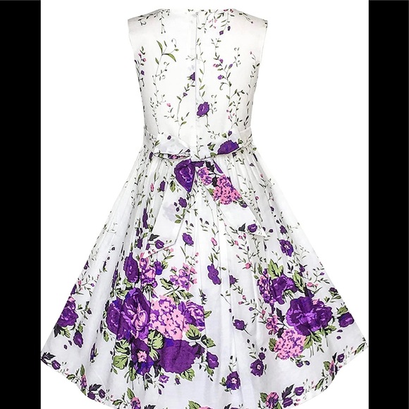 Purple floral dress - Picture 2 of 7